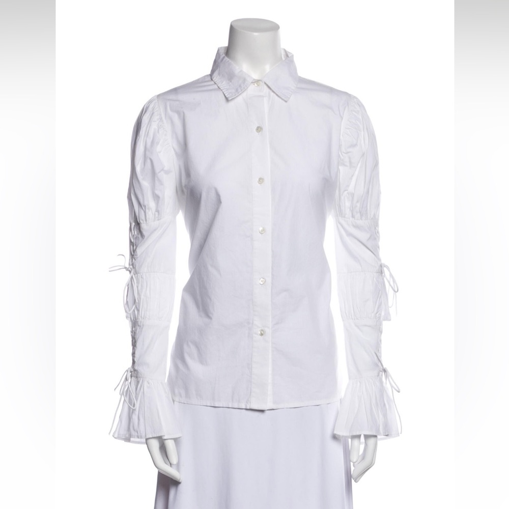 Frame long sleeve button up top